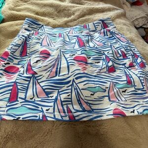 Talbots Multicolor Sailboat Print Skort M